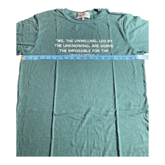 Wildfox We the Unwilling Boyfriend Tee green/white - Picture 10 of 13